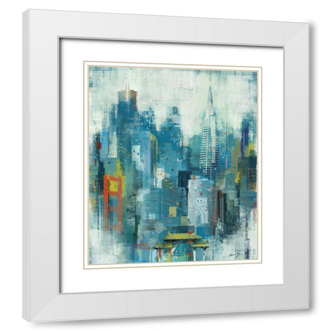 SAN FRANCISCO White Modern Wood Framed Art Print with Double Matting by Yang, Eric