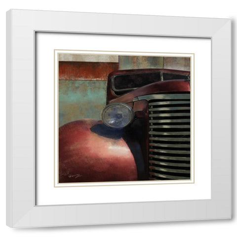 NOSED HOT ROD White Modern Wood Framed Art Print with Double Matting by Yang, Eric