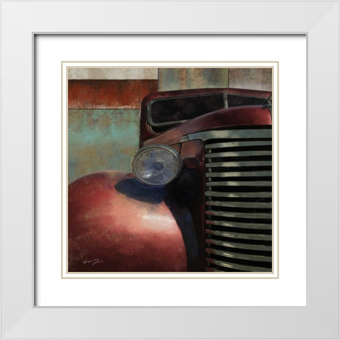 NOSED HOT ROD White Modern Wood Framed Art Print with Double Matting by Yang, Eric