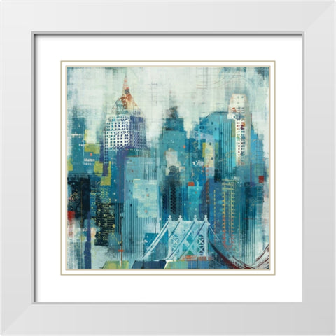 NEW YORK CITY White Modern Wood Framed Art Print with Double Matting by Yang, Eric