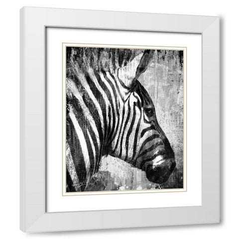 AFRICAN ANIMALS II - grey White Modern Wood Framed Art Print with Double Matting by Yang, Eric