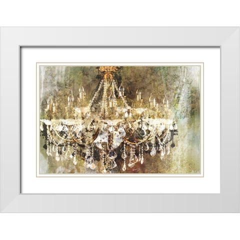 CHANDELIER ART White Modern Wood Framed Art Print with Double Matting by Yang, Eric