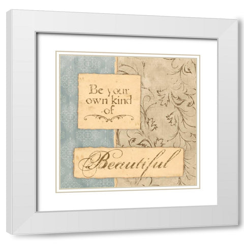 BEAUTIFUL White Modern Wood Framed Art Print with Double Matting by Ballantyne, Piper