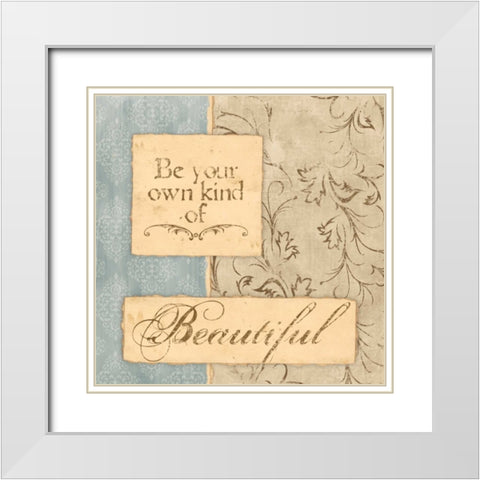 BEAUTIFUL White Modern Wood Framed Art Print with Double Matting by Ballantyne, Piper
