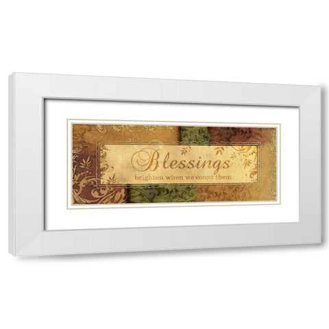 BLESSINGS BRIGHTEN White Modern Wood Framed Art Print with Double Matting by Ballantyne, Piper