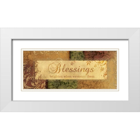 BLESSINGS BRIGHTEN White Modern Wood Framed Art Print with Double Matting by Ballantyne, Piper