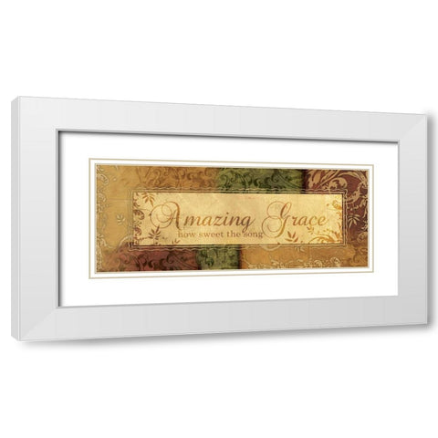 HOW SWEET THE SONG White Modern Wood Framed Art Print with Double Matting by Ballantyne, Piper