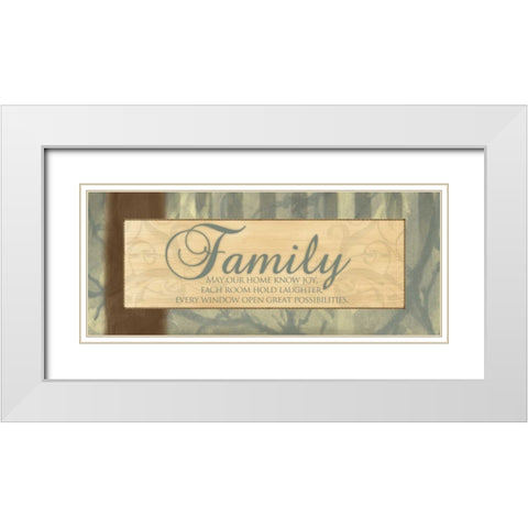 HOME OF JOY White Modern Wood Framed Art Print with Double Matting by Ballantyne, Piper