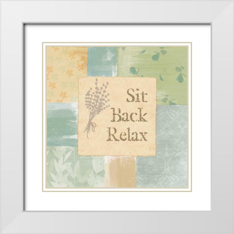 RELAXING TIME I White Modern Wood Framed Art Print with Double Matting by Ballantyne, Piper