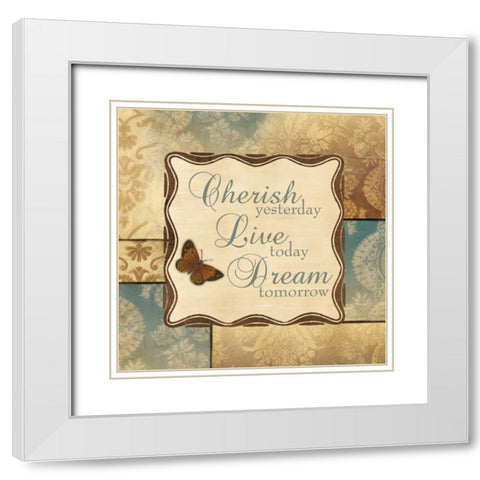 DREAM TOMORROW White Modern Wood Framed Art Print with Double Matting by Ballantyne, Piper