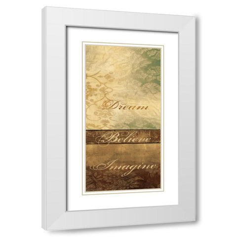 POSITIVE AFFIRMATIONS I White Modern Wood Framed Art Print with Double Matting by Ballantyne, Piper