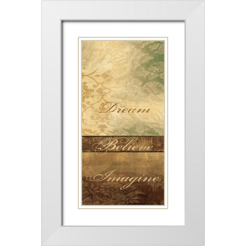 POSITIVE AFFIRMATIONS I White Modern Wood Framed Art Print with Double Matting by Ballantyne, Piper