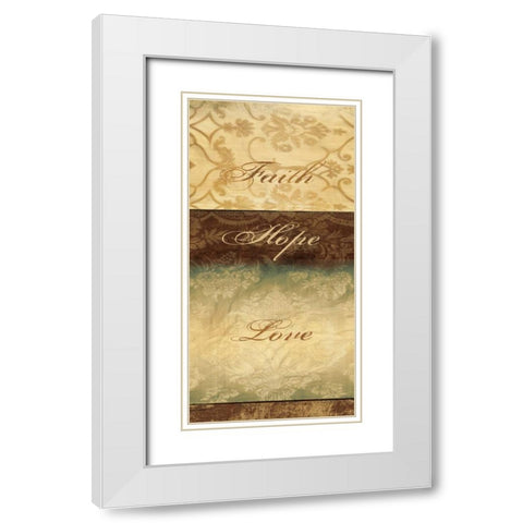 POSITIVE AFFIRMATIONS II White Modern Wood Framed Art Print with Double Matting by Ballantyne, Piper