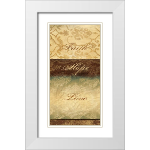 POSITIVE AFFIRMATIONS II White Modern Wood Framed Art Print with Double Matting by Ballantyne, Piper