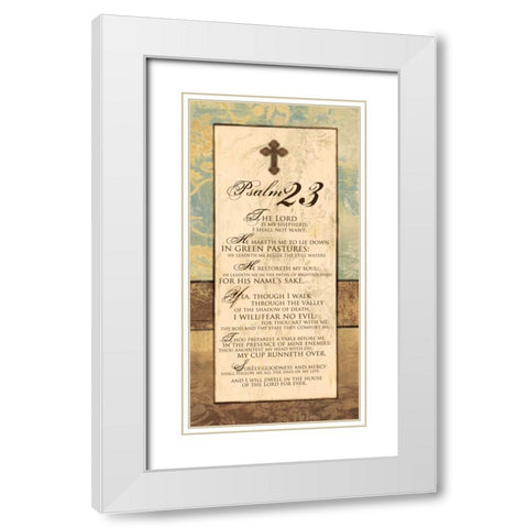 PSALM 23 PANEL White Modern Wood Framed Art Print with Double Matting by Ballantyne, Piper