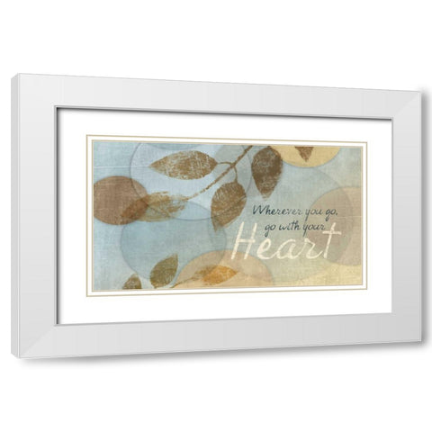 CHERISH White Modern Wood Framed Art Print with Double Matting by Ballantyne, Piper