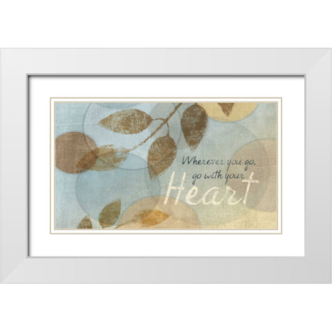 CHERISH White Modern Wood Framed Art Print with Double Matting by Ballantyne, Piper