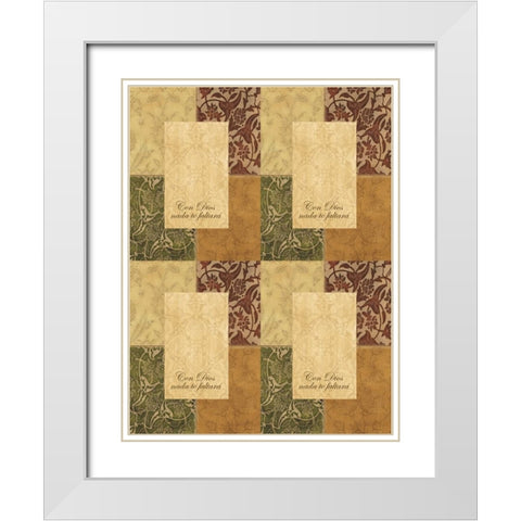 CON DIOS White Modern Wood Framed Art Print with Double Matting by Ballantyne, Piper