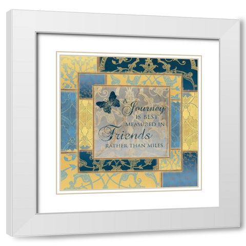 JOURNEY White Modern Wood Framed Art Print with Double Matting by Ballantyne, Piper