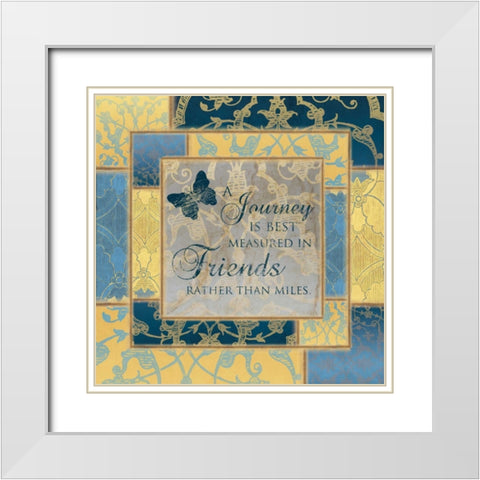 JOURNEY White Modern Wood Framed Art Print with Double Matting by Ballantyne, Piper