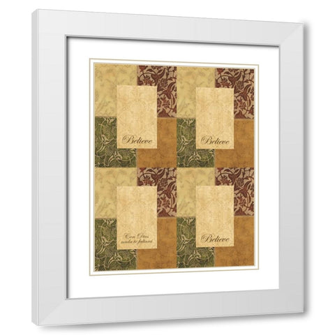 BELIEVE / CON DIOS White Modern Wood Framed Art Print with Double Matting by Ballantyne, Piper