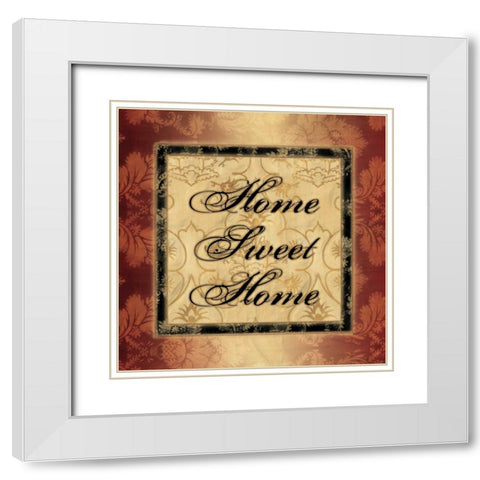 HOME SWEET HOME White Modern Wood Framed Art Print with Double Matting by Ballantyne, Piper
