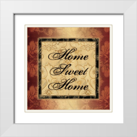 HOME SWEET HOME White Modern Wood Framed Art Print with Double Matting by Ballantyne, Piper