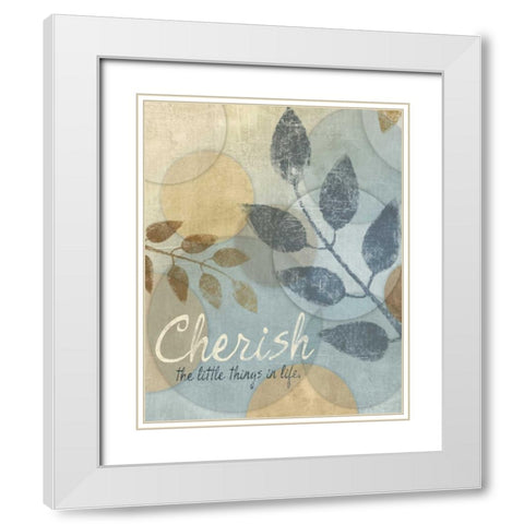 CHERISH White Modern Wood Framed Art Print with Double Matting by Ballantyne, Piper
