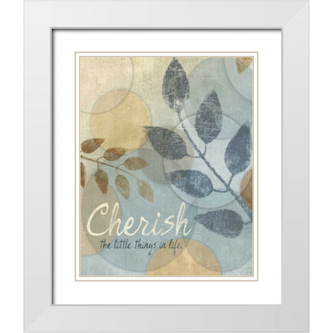 CHERISH White Modern Wood Framed Art Print with Double Matting by Ballantyne, Piper