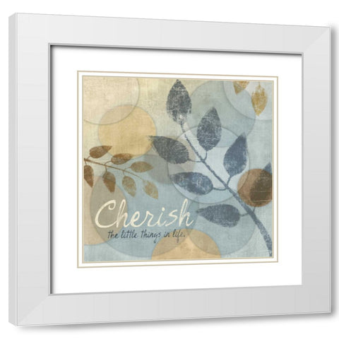 CHERISH White Modern Wood Framed Art Print with Double Matting by Ballantyne, Piper