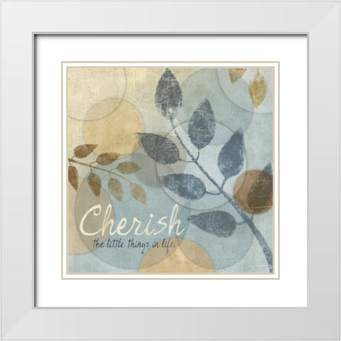 CHERISH White Modern Wood Framed Art Print with Double Matting by Ballantyne, Piper