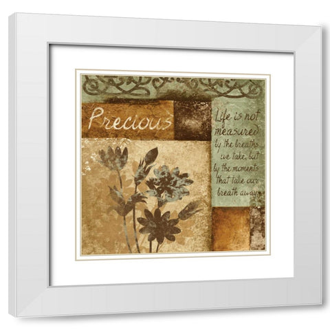 PRECIOUS White Modern Wood Framed Art Print with Double Matting by Ballantyne, Piper