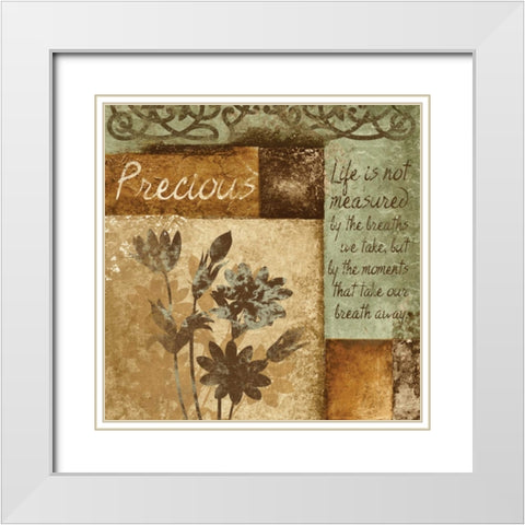 PRECIOUS White Modern Wood Framed Art Print with Double Matting by Ballantyne, Piper