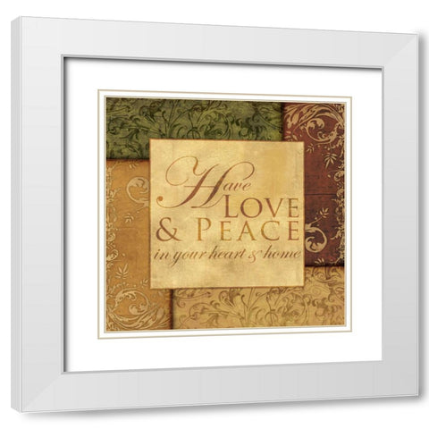 HAVE LOVE White Modern Wood Framed Art Print with Double Matting by Ballantyne, Piper