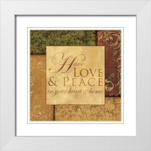 HAVE LOVE White Modern Wood Framed Art Print with Double Matting by Ballantyne, Piper