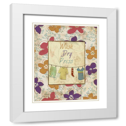 WASH DRY PRESS White Modern Wood Framed Art Print with Double Matting by Ballantyne, Piper