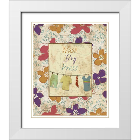 WASH DRY PRESS White Modern Wood Framed Art Print with Double Matting by Ballantyne, Piper