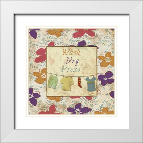 WASH DRY PRESS White Modern Wood Framed Art Print with Double Matting by Ballantyne, Piper
