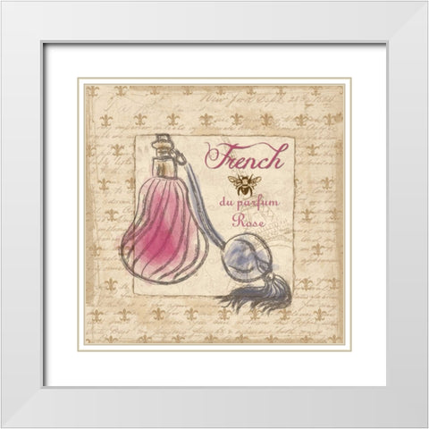 FRENCH PERFUME II White Modern Wood Framed Art Print with Double Matting by Ballantyne, Piper