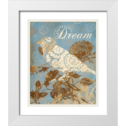 DREAM SILHOUETTE White Modern Wood Framed Art Print with Double Matting by Ballantyne, Piper