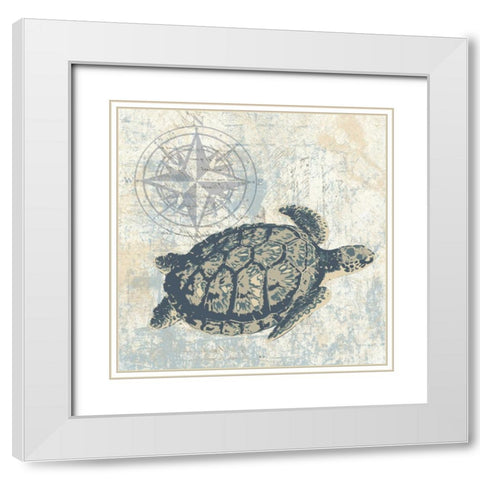 SEA FRIENDS II White Modern Wood Framed Art Print with Double Matting by Ballantyne, Piper