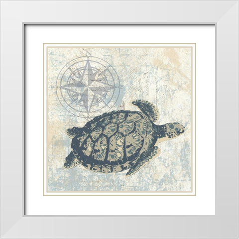 SEA FRIENDS II White Modern Wood Framed Art Print with Double Matting by Ballantyne, Piper