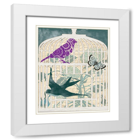 DOVE TALES I White Modern Wood Framed Art Print with Double Matting by Ballantyne, Piper
