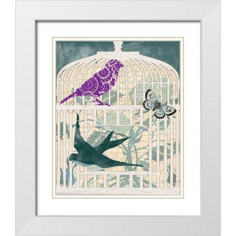 DOVE TALES I White Modern Wood Framed Art Print with Double Matting by Ballantyne, Piper