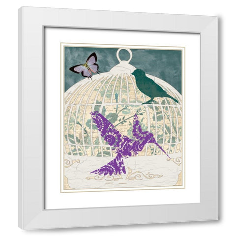 DOVE TALES II White Modern Wood Framed Art Print with Double Matting by Ballantyne, Piper