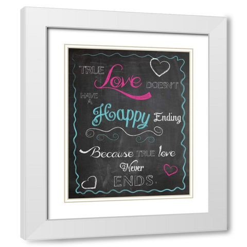 TRUE LOVE White Modern Wood Framed Art Print with Double Matting by Ballantyne, Piper