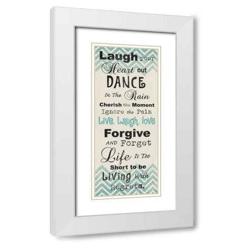 LAUGH YOUR HEART OUT White Modern Wood Framed Art Print with Double Matting by Ballantyne, Piper