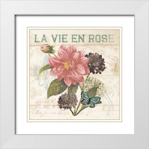 LA VIE EN ROSE White Modern Wood Framed Art Print with Double Matting by Ballantyne, Piper