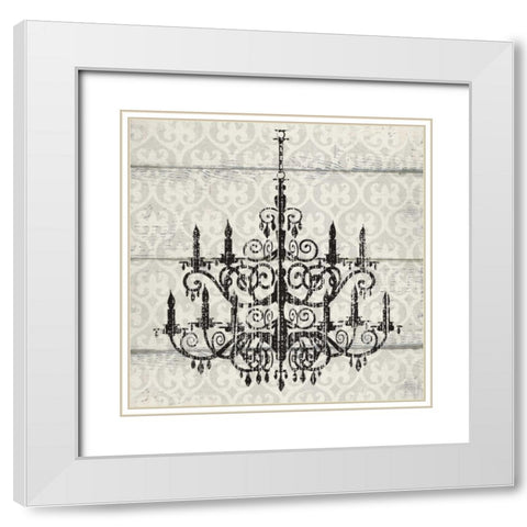 ITALY CHANDELIER II White Modern Wood Framed Art Print with Double Matting by Ballantyne, Piper