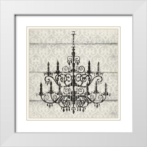 ITALY CHANDELIER II White Modern Wood Framed Art Print with Double Matting by Ballantyne, Piper